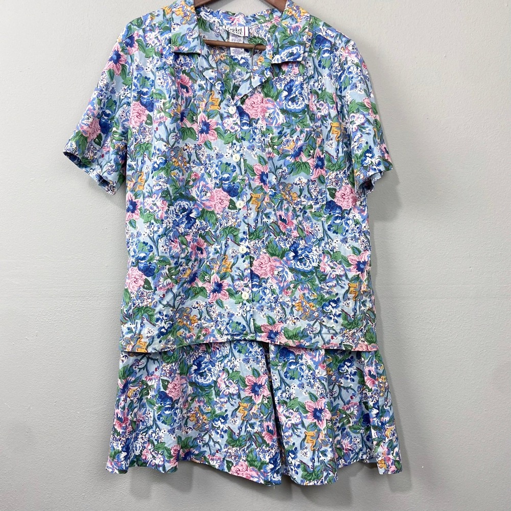 Vintage 80s Floral Matching Set Size 16 Fits Like L‎ Cricket Lane Preppy Cottage
